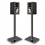 Speaker Stands Pair, 30" Fixed Height, 55lbs Weight Capacity, Glass Base