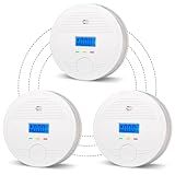 Interconnected Smoke and Carbon Monoxide Detector, 10-Year Battery Wireless Interlinked Smoke & CO Alarm with Dual Sensors, Home Fire & CO Safety Protection (3Pack)
