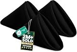 Utopia Home [12 Pack, Black] Cloth Napkins 20x20 Inches, 100% Polyester