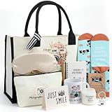 Leinuosen 12 Pcs Photography Gift Set for Women Trapezoid Grocery Canvas Tote Bag with Handle Makeup Bag Mug Scented Candle Novelty Socks for Photographer Appreciation Birthday Party Favors