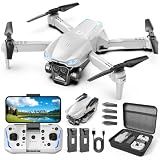 1080P Drone with Camera for Kids & Adults Beginners, Foldable FPV Quadcopter with One Key Takeoff/Landing, Gesture Control, 360° Flips, 2 Batteries, Toy Gift for Teen Boys and Girls