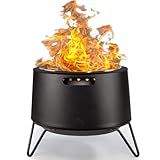 TIKI 20-Inch Smokeless Social Fire Pit, Portable Outdoor Fire Pit with Removable Ash Base, Stand & Cloth Cover – Modern Wood Burning Fire Pit for Patio, Backyard, and Gatherings