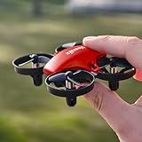 Veeniix V995 Red Mini Drone for Kids and Beginners,Indoor RC Quadcopter Plane with 3D Flips, 360° Rotation, Circle Fly, Auto Hover, Headless Mode, 21Mins 3 Batteries, Gift for Boys and Girls