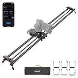 NEEWER 47.2"/120cm Motorized Camera Slider, App Wireless Control DSLR Carbon Fiber Dolly Rail Slider with 4400mAh F750 Battery (Charger Not Included), Support Video Mode, Time Lapse Photography, ER1