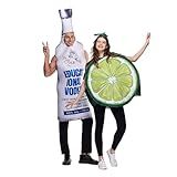 EraSpooky Vodka Bottle and Lime Couple's Tunic Costume Funny Halloween Adult Food Party Outfits