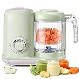 AMZBABYCHEF Baby Food Maker, 4 in 1 Baby Food Processor and Steamer, Puree Blender, Multifunctional Baby Puree Maker, Dishwasher Safe (Green)