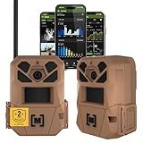 Moultrie Edge 3 Cellular Trail Camera - 2 Pack - 40MP HD Photo Capture - 1080p Low-Glow Flash - GPS - Multi-Carrier Auto-Connect - Built-in Memory - 0.5s Trigger Speed - AI Buck Detection