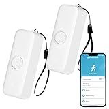 Smart Motion Sensor, WiFi PIR Motion Sensor for Alarm System, Mini Infrared Motion Sensor with App Remote Monitoring, Triggering Lights and Scenes. 2 PCS