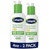 Cetaphil Daily Facial Moisturizer SPF 15, 4 Fl Oz, Gentle Facial Moisturizer for Dry to Normal Skin Types, No Added Fragrance, Pack of 2, (Packaging May Vary)