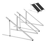 AeternaSol 45 Inch 2 Sets Solar Panel Mounting Brackets Kit 0-90 Adjustable Solar Panel Tilt Mount Brackets for 100-400W Panels Windproof for Roof,RV,Ground,Boat and Off-Grid. (2Sets)