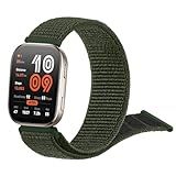 Amzpas Nylon Bands Compatible with Amazfit Bip 6/5 Watch Band, Amazfit GTR 4/3 Pro / 3 / 2e / 2 / GTR 47mm Smart Watch, 22mm Soft Sport Replacement Strap for Bip 6/5 GTR 4 Bands (Army Green)
