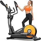 pooboo Elliptical Machine, Elliptical Exercise Machine with 16-Level Resistance& Hyper-Quiet Magnetic Driving System, Elliptical Machine for Home with LCD Monitor&16IN Stride, 350LBS Weight Capacity