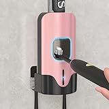 Automatic Toothpaste Dispenser Wall Mounted - Smart Touchless Toothpaste Squeezer with 3 Adjustable Levels, 2 Toothbrush Holders- for Kids and Adults, Bathroom Essentials