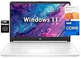 HP 14" HD Student Business Laptop, Intel Quad-Core N4120, 16GB RAM, 384GB Storage, (128GB eMMC+256GB SD Card), 1 Year Office 365, Slim Design, Webcam, HDMI, Bluetooth, WiFi, Win 11 S, Silver