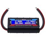 Tosiicop 60V 150A Watt Meter Power - High Precision Power Monitor Power Consumption Meter Battery Analyzer Tester with Digital LCD Screen for RC Solar Wind Power Ebike(9000W) (60V150A)