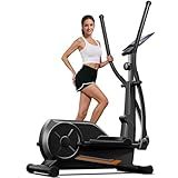 CURSOR Elliptical Exercise Machine, Elliptical Machine for Home with Hyper-Quiet Magnetic Driving System,8 Levels Resistance, 350LBS Weight Capacity，Compact Elliptical with 12IN Stride & LCD Monitor