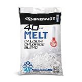 Snow Joe Calcium Chloride Blend Snow & Ice Melt, Fast-Acting Pellet-Form Deicer, 40 lb - Pet-Friendly Melter for Driveways, Roofs, Sidewalks & Stairs, Non-Tracking & Easy-Pour Pellets