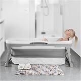 Portable Bathtub for Adults, 56" Foldable Collapsible Soaking Bath/Ice Bath