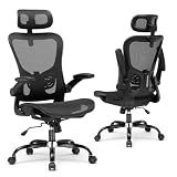 GTPLAYER Office Chair, Home Ergonomic Desk Chair with High Back Mesh, Mesh Office Computer Desk Chairs with Adjustable Lumbar Support, Rolling Work Swivel Task Chairs with 3D Armrests and Headrest