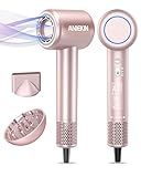 Hair Dryer, High-Speed Ionic Low Noise Blow Dryer with Brushless Motor for Fast Drying, Thermo-Control Quiet Compact Hair Blow Dryer with Magnetic Diffuser for Curly Hair for Home Travel Salon