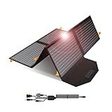 [Upgraded] FlexSolar 60W Portable Solar Panels Chargers QC3.0 USB-A USB-C DC5521 8mm Output Foldable IP65 Waterproof Power Emergency Camping for Small Power Station Generator Tablets Battery Packs