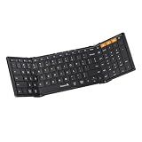 ProtoArc XK01 Full-Size Foldable Bluetooth Keyboard for Travel, Black