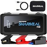 Jump Starter 5000A, 12V Car Battery Jump Starter with USB Quick Charge (Up to 10.0L Gas or 9.0L Diesel Engine), Battery Booster with 3 Modes Flashlight and Jumper Cable