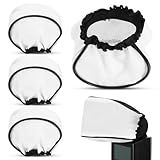 4 Pcs Flash Diffuser, Universal Soft Elastic Camera Flash Diffuser Compatible with All Types Flashgun, Portable Cover for Camera Photography Lighting Accessories