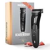 MANSCAPED® The Beard Hedger® Premium Men's Beard Trimmer, 20 Length Adjustable Blade Wheel, Stainless Steel T-Blade for Precision Facial Hair Trimming, Cordless Waterproof Wet/Dry Clipper