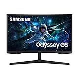 SAMSUNG 27-Inch Odyssey G55C Series QHD 1000R Curved Gaming Monitor, 1ms(MPRT), HDR10, 165Hz, AMD Radeon FreeSync, Eye Care, LS27CG552ENXZA, 2024