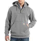 Carhartt Men's Paxton 1/4-Zip Sweatshirt, Heather Gray, Large