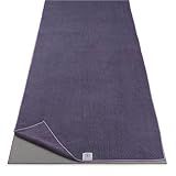 Gaiam Yoga Mat Towel, Non-Slip Microfiber, Hot Yoga (Heron Lilac)