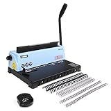Rayson TD-132 Wire Binding Machine, 32-Hole Spiral Coil Binder, 3:1 Pitch, Punches 12 Sheets, Binds up to 120 Sheets, Sturdy Metal Construction