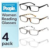 Gaoye +2.0 Multi Pack Reading Glasses - Blue Light Blocking Lenses, TR90 Frames, UV400 - Eyeglasses with Clear Vision