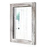 AAZZKANG Wall Mirror with Wood Framed Rustic Mirrors for Wall Rectangle Decorative for Bedroom Bathroom Living Room Entryway Farmhouse Hanging Small