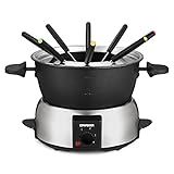 Electric Fondue Pot Set,2-Quart 1000-Watt Non-Stick Fondue Maker with Temperature Control,8 Forks,Perfect for Chocolate, Cheese, Caramel