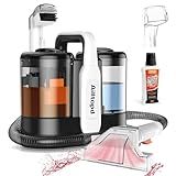 Ailltopd Portable Carpet & Upholstery Spot Cleaner, 15 KPa Powerful Suction Upholstery Cleaner Machine for Pet Stains, Area Rugs, Car Seats & Couches, Stairs with 2 BrushHead and Cleaning Solution
