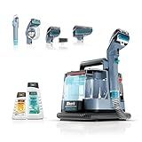 Shark Carpet Cleaner Machine, Portable Upholstery StainStriker, Spot, Odor & Stain Remover, 2 Carpet Cleaner Solutions, 4 Tools, Perfect for Pet Hair, Area Rugs, Couches, Nordic Blue, PX202BRN