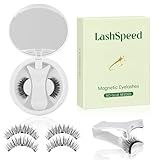 Magnetic Eyelashes with Applicator – No Glue or Eyeliner Needed, Reusable Natural Look Lashes, Lightweight & Comfortable, Easy to Apply and Remove
