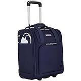 French Connection Underseat Carry-On Luggage USB-C Ports, Blue Depths, 16-Inch