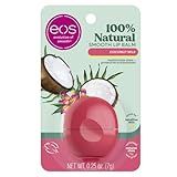 eos 100% Natural Lip Balm - Coconut Milk, All-Day Moisture, Dermatologist Recommended for Sensitive Skin Care, Lip Care Products, 0.25 oz