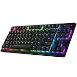 Razer DeathStalker V2 Pro TKL Wireless Gaming Keyboard: Low Profile Optical Switches Linear Red - HyperSpeed Wireless & Bluetooth - Chroma RGB - Up to 200 Hr Battery Snap Tap