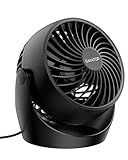 Gaiatop Desk Fan, 5-Inch Portable Electric Table Desktop Air Circulator Fans, Small but Powerful with 3 Speed 360° Adjustable Tilt for Cooling Home Dorm Office Bedroom Bathroom Kitchen, Black