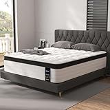 LETMOON King Mattress, 12 Inch Hybrid King Size Mattress, Medium Firm Memory Foam and Pocket Springs, 3 Coils Strong Edge Support, Pressure Relief, Bed in Box
