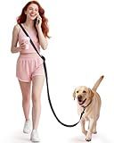 Hands Free Dog Leash, Multifunctional Crossbody Rope 8.2ft with Explosion-Proof Handle and Adjustable Training Hands Free Leash for Medium Dog