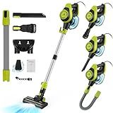 Intercleaner 23Ft Corded Vacuum Cleaner,2 Operation Mode Powerful Suction Stick,19''-30'' Adjustable Tube Handheld Vac for Hard Floors Carpets Pet Hair,Wall Mount Storage