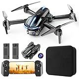 Drone with Camera for Adults Beginners Kids, Fun 1080P Foldable Mini Drone for Exciting Indoor Outdoor Play, RC Quadcopter with 2 Batteries, One Key Start, Easy to Fly, Altitude Hold, 3D Flips