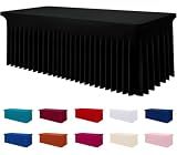 Smiry Spandex Elastic Fitted Table Cloth Skirt for 6FT Rectangle Table