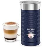 SIMPLETASTE Milk Frother, 4-in-1 Electric Automatic Milk Steamer, Navy