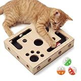 Cat Nail File Box with Interactive Cat Toys – 2026 Gift for a Cats Nail File Enrichment Box Scratch Puzzle Toy for Indoor Cats, Natural Claw Care & Enrichment Activity with 3 Bell Ball(Random Color)